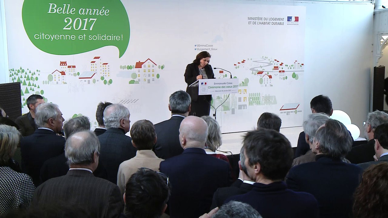 Emmanuelle Cosse présente ses vœux aux parlementaires et aux acteurs du logement pour l'année 2017
