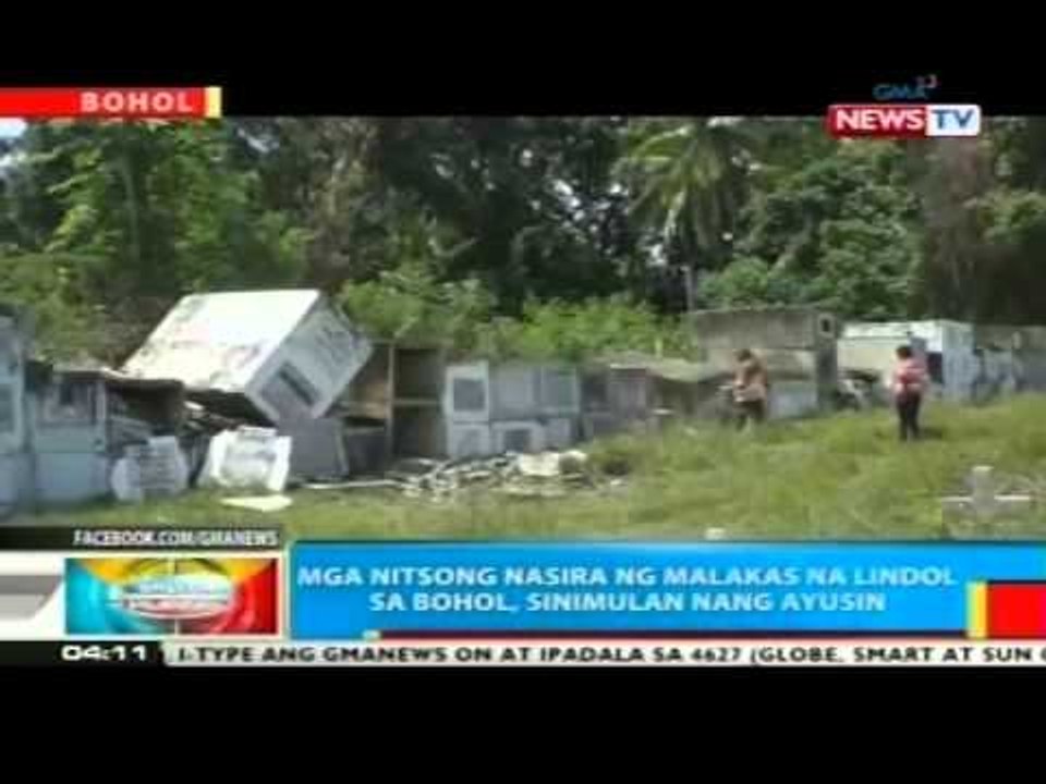 BP: Mga nitsong nasira ng malakas na lindol sa Bohol, sinimulan nang ayusin