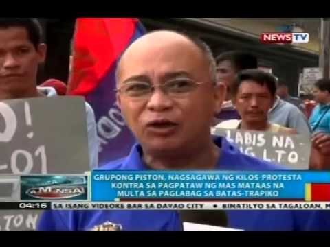 Piston, nagkilos-protesta kontra sa mas mataas na multa sa paglabag sa batas-trapiko