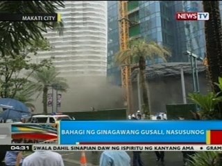 BP: Bahagi ng ginagawang gusali, nasusunog