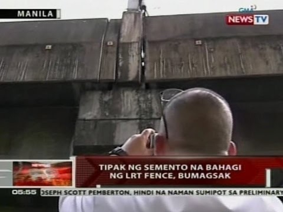 QRT: Tipak ng semento na bahagi ng LRT fence, bumagsak