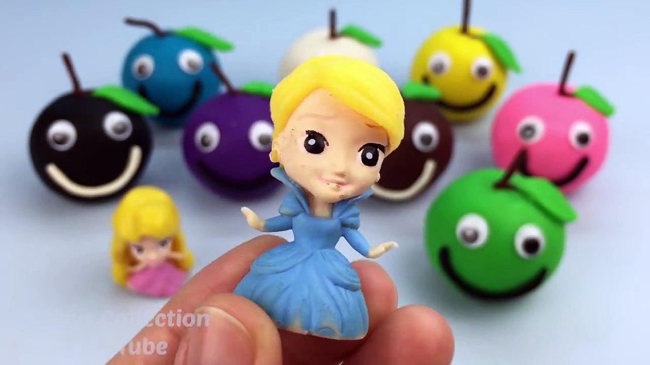 Играть Тесто Яблоки Смайлик Сюрприз Игрушки Принцессы Диснея Золушка Рапунцель Эльза Анна Замороженные Игрушки