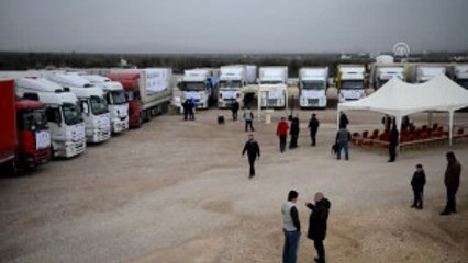 Erzincan, Kocaeli ve Kilis'ten Temin Edilen Yardım Malzemeleri Suriye'ye Gönderildi