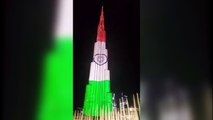 Burj Khalifa Dubai celebrate India's 68th Republic Day