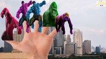 Finger Family Nursery Rhymes Colors Hulk | Gorilla Finger Family Rhymes Collection For Babies