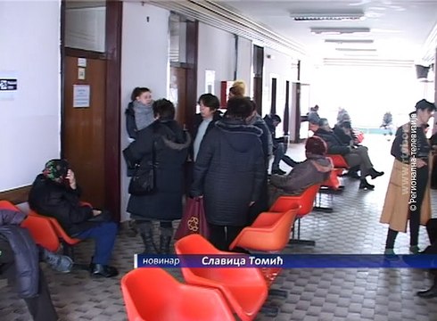 POVEĆAN BROJ PACIJENATA U BORSKOM DOMU ZDRAVLJA, 26. januar 2017. (RTV Bor)