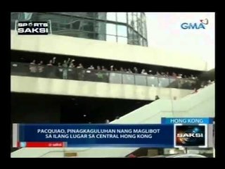 Saksi: Pacquiao, nagpakitang-gilas sa media workout sa Hong Kong