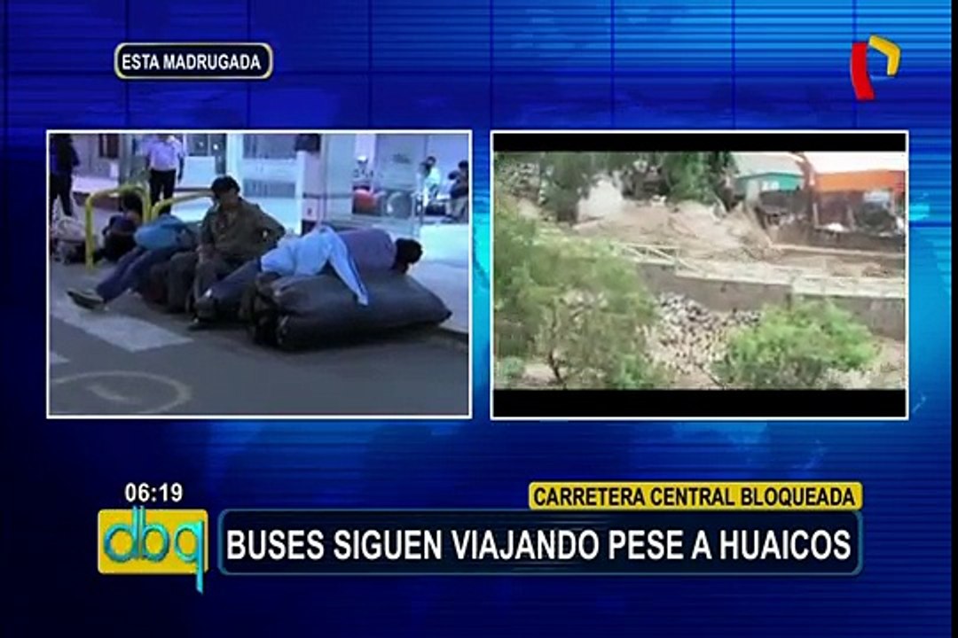 Carretera Central bloqueada: buses siguieron operando pese a huaicos