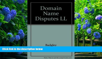 EBOOK ONLINE Domain Name Disputes Robert A. Badgley For Ipad