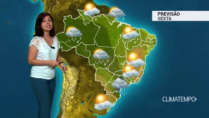 Previsão Brasil – Mais chuva entre SE e CO