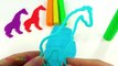 Learn Colors! Play Doh Giraffe Modelling Clay Zoo Animals Mold Fun & Creative for Children Kids