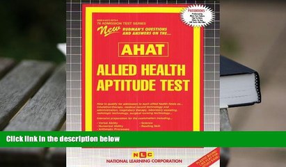 Audiobook  Allied Health Aptitude Test (AHAT) (Admission Test Passbooks) For Kindle