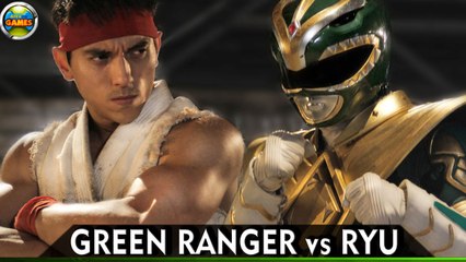 Green Ranger vs Ryu Power Rangers vs Street Figther Figth