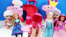 Peppa Pig Hairs Case Frozen Hair Style Set Baby Dolls Hairstyle La Peluquería de Peppa Pig