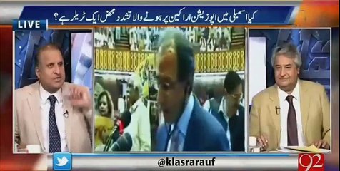 Download Video: Rauf Klasra grills PML N on their aggression in Parliament today