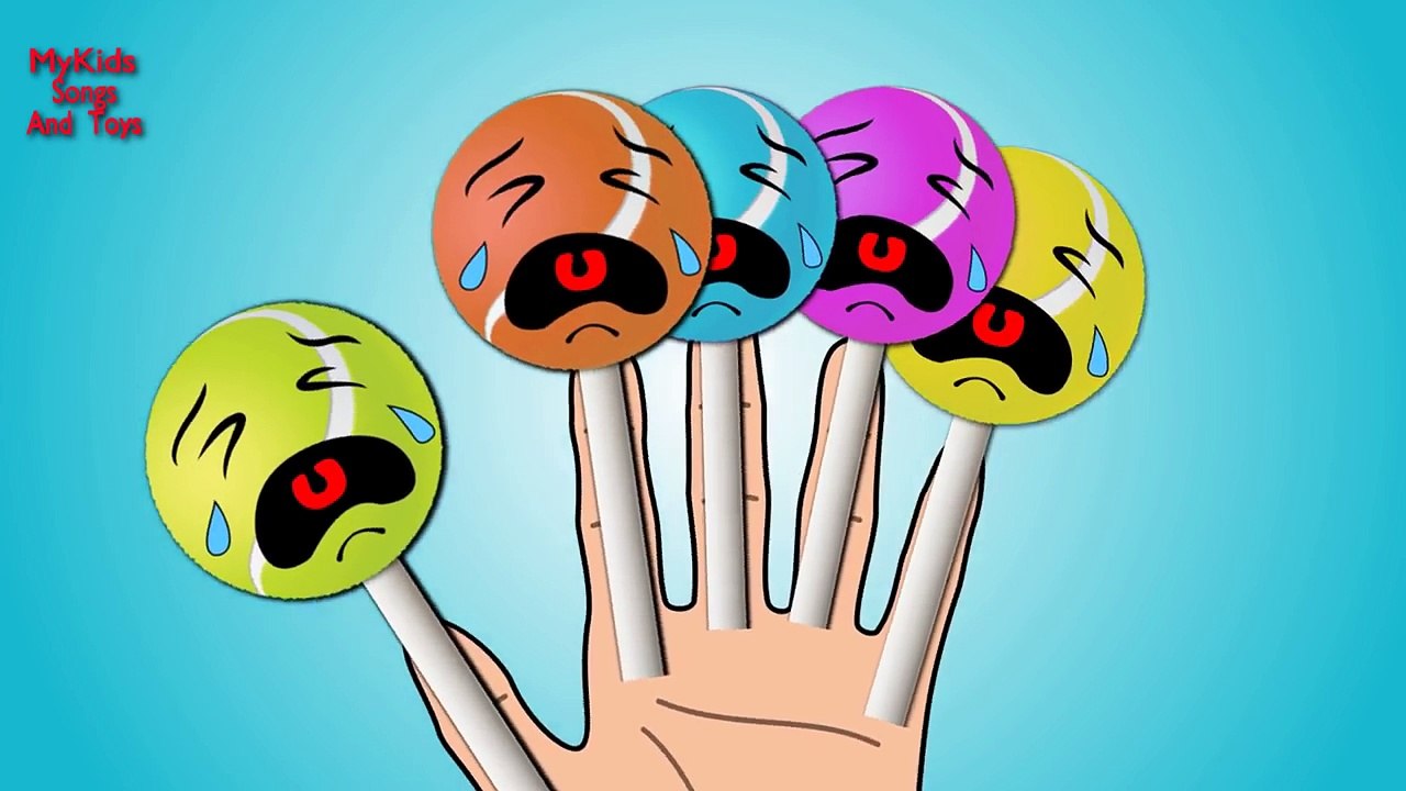 Five Little Crying Tennis Ball Finger Song - Kids Nursery Compilation