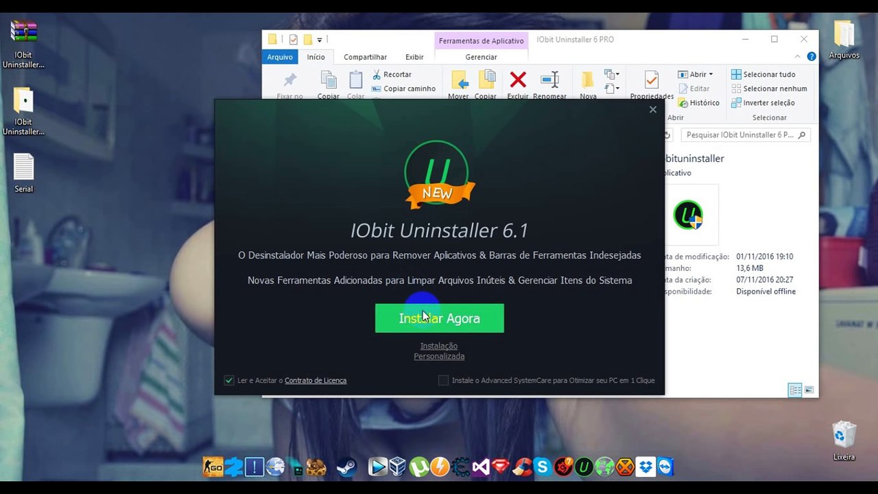 Baixar e Instalar Iobit uninstaller 6.1 Pro + Serial Key