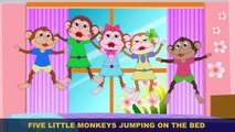 Five Little Monkeys Jumping On The Bed with Lyrics Kids Songs Nursery Rhymes by EFlashApps Downl
