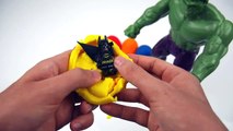 HULK SMASH Play Doh SURPRISE EGGS! Lego Hulk Batman Lightning McQueen Cars Minion Hello Kitty Toys 3