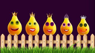 Pear Finger Family Nursery clhildren rhymes | Finger family songs kids rhymes