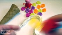 Play Doh Frozen Make Ice Cream Rainbow With Playdoh Peppa Pig Toys