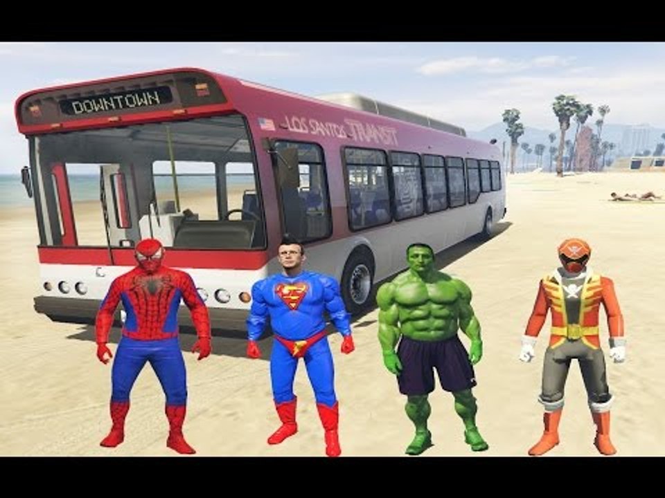 Sieu Nhan Game Play | Người nhện lái xe quả chuối | Banana Car with Spiderman and Nursery Rhyme