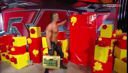 Dean Ambrose came out from the gift box and Attack Seth Rollins - Raw,2014 (Full)