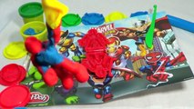 Play-Doh Spiderman Play Doh Marvel Super Hero Adventures Wolverine, Iron Man, Hulk Avengers