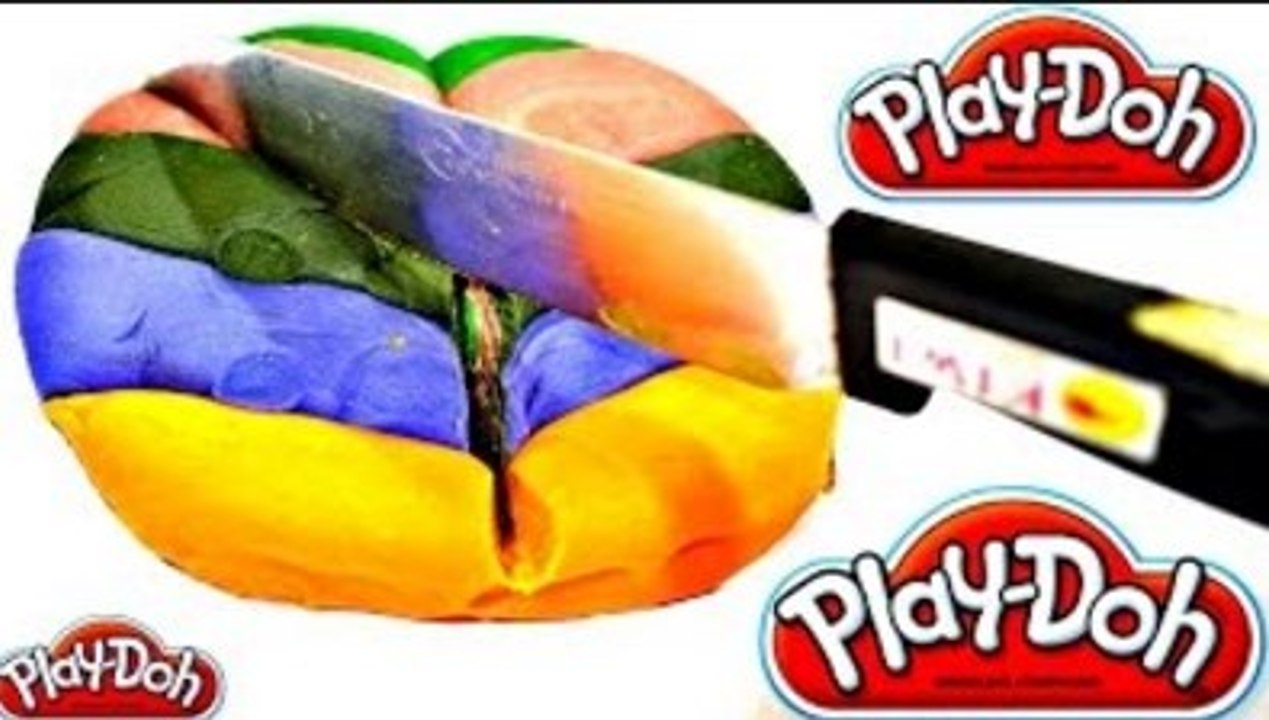 Playdoh Cake Cutting For Peppa Pig -- Homemade Playdough Cake