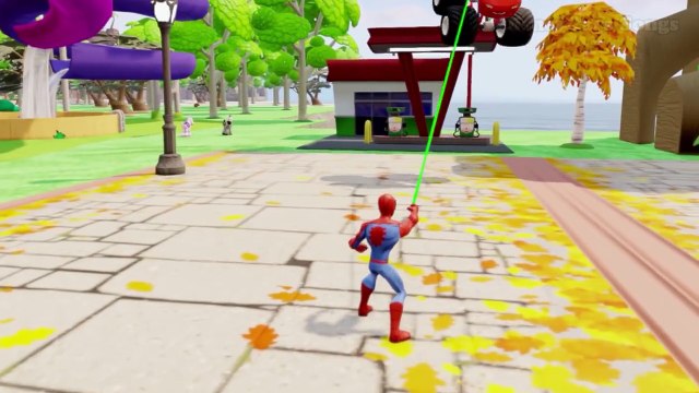 Disney Cars Lightning McQueen Cars Custom Monster Truck Playtime w/ Spiderman & Captain America