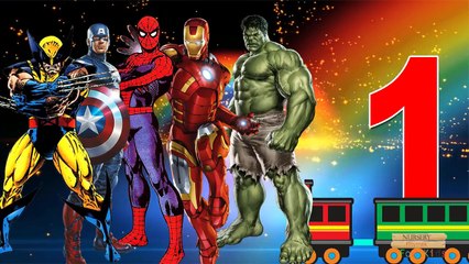 Hulk Cartoon 123 Song For Children | Ironman 123 Number Songs Captain America Nursery Rhymes