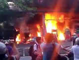 Cháy ở cây xăng trên đường Quang Trung, hành chục xe máy bị thiêu rụi