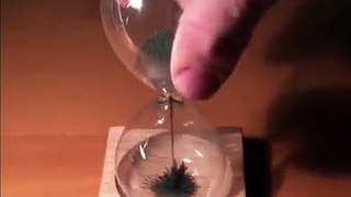 Hourglass made of magnetite