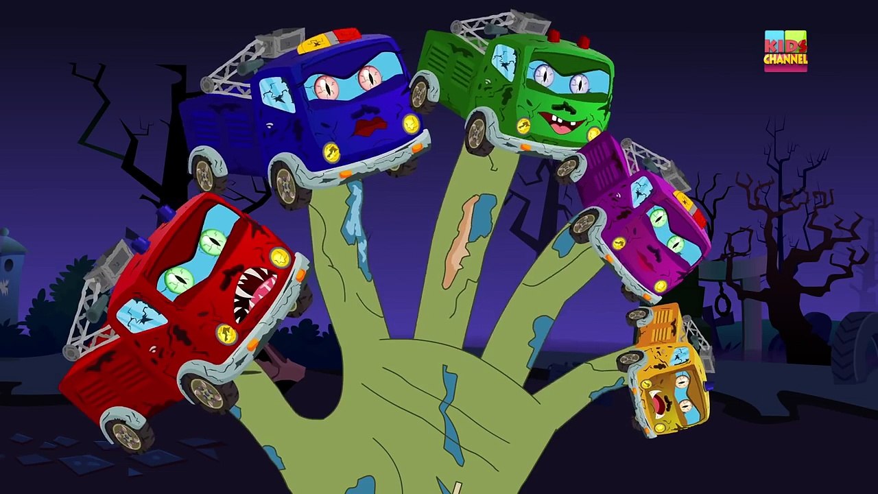 finger family | scary fire trucks