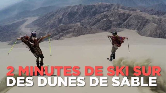 2 minutes de ski sur les dunes de sable du Pérou