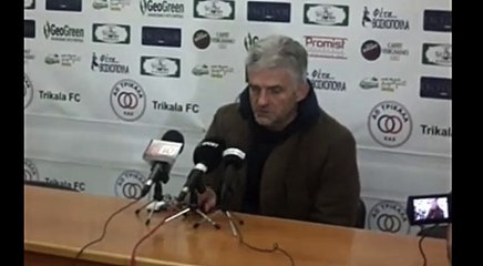 Τρίκαλα-ΑΕΛ 1-0 2016-17 Κύπελλο  Τσιώλης (Συνέντευξη τύπου)