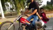Pakistani talented Girl - Girl Wheeling Bike Pakistan - Peop