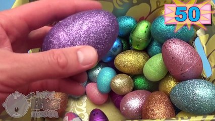 NEW Huge 101 Sparkle Glitter Surprise Egg Opening! Kinder Surprise Monster High Thomas the Train!