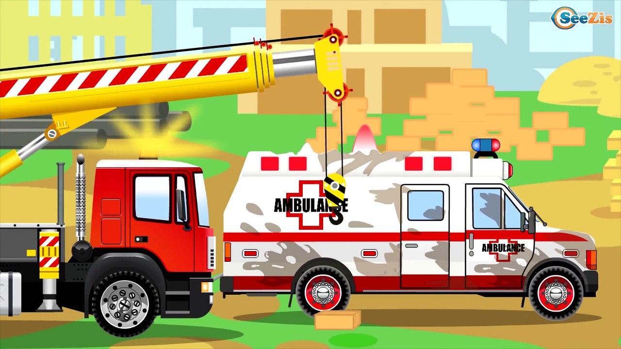 Bulldozer Videos for Kids - The Red Bulldozer Cartoons for children about Construction Trucks
