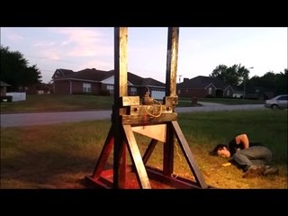 Guillotine Cuts Open Paint Can Causing Unexpected Result