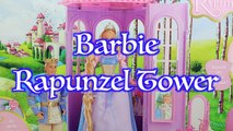 Barbie Rapunzel Tower with Disney Princess Tangled Dolls vintage color changing playset toy review