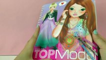 Topmodel Malbuch mit doppelten Seiten | coole Styles und Mode designen und bunt gestalten