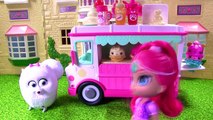 Made Your Own DIY Num Noms Liploss with Gidget and Disney Princesses! Lipgloss Ice Cream Truck!