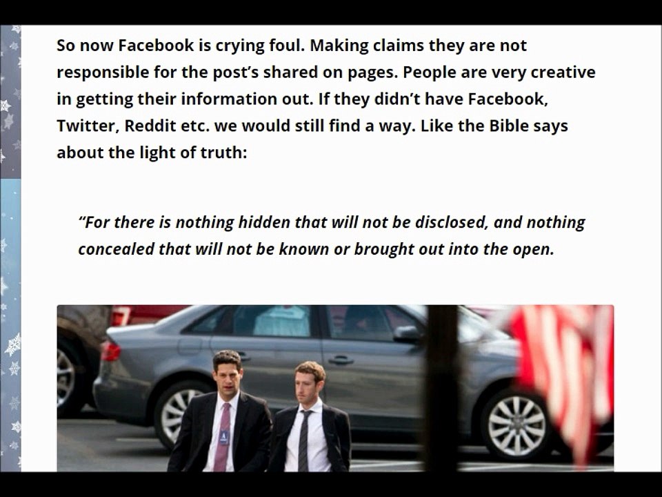 Facebook say’s their a unwilling source of news