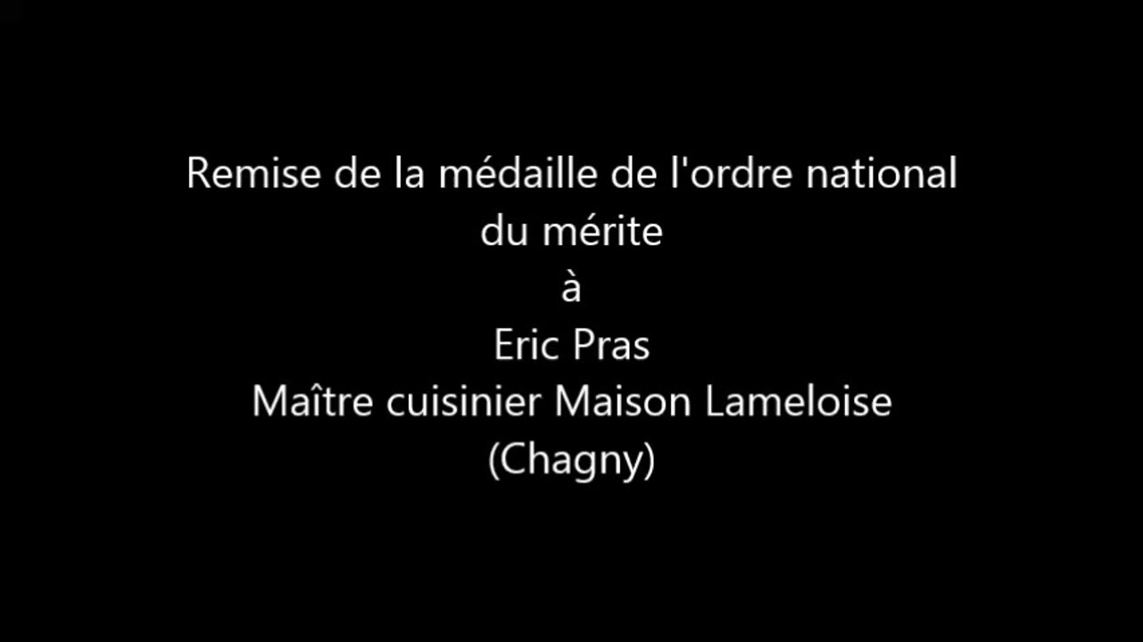 Chagny : Ordre national du mérite pour Eric Pras à la Maison Lameloise