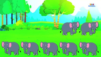 Number Song | Ten Little Elephants | Learn Counting From Preschool