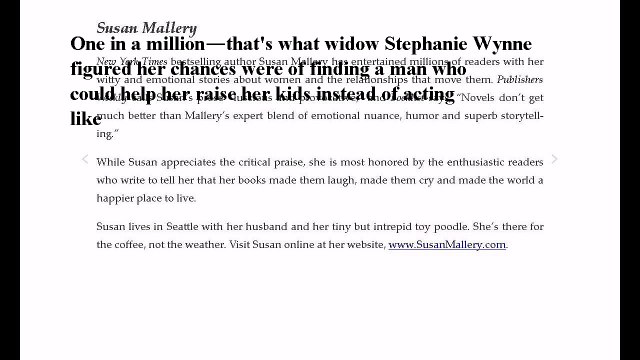 Download One in a Million (Harlequin Bestselling Author Series) ebook PDF