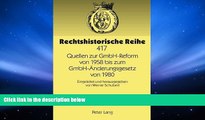 Download [PDF]  Quellen zur GmbH-Reform von 1958 bis zum GmbH-Ã„nderungsgesetz von 1980: