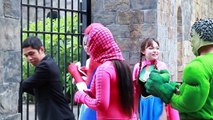 Spiderman Frozen Elsa Funny Prank Hulk Kiss Snow White Anna The Mummy Fun Superheroes In Real Life - YouTube