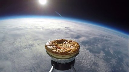 Pie in the sky! Pastry sent soaring towards space